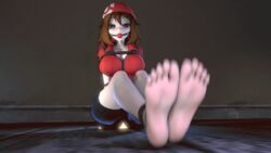 1girls 3d angry animated ball_gag barefoot blue_eyes bondage bound_and_gagged breast_bondage breasts clothed_bondage clothed_female damsel_in_distress feet female female_only foot_focus fully_clothed fully_clothed_female gag gagged gif human ironlawbringer may_(pokemon) nintendo pokemon pokemon_rse rope_bondage solo solo_female struggling tied_up toes