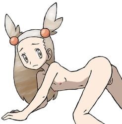 1girls female female_focus female_only gym_leader jasmine_(pokemon) jasmine_(pokemon_hgss) naked nintendo nude nude_female pokemon pokemon_gsc pokemon_hgss solo thecrazypartyco