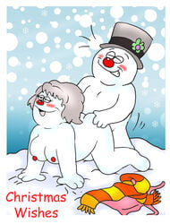 christmas crystal female frosty_the_snowman male sex snowman straight tagme