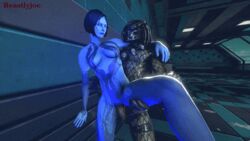 3d animated artificial_intelligence beastlyjoe cortana cortana_v2 crossover female female_focus halo_(series) halo_4 interspecies predator_(franchise) sex source_filmmaker uncensored yautja