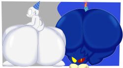 big_ass big_butt birthday candle cyan_(cyandrive98) cyandrive98 gigantic_ass huge_ass hyper_ass looking_at_viewer loop_(cyandrive98) oc thick_thighs wide_hips