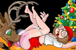 christmas crossover family_guy interspecies meg_griffin necron99 on_back reindeer rudolph what zoophilia