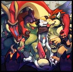 balls bara barefoot blazingcheecks bowser charizard crossover cum cum_in_mouth cum_inside dragon_ball foot_fetish furry furry_only gay giran horn humanoid_penis koopa licking male male_only mario_(series) nintendo no_humans nude penis pokemon pokemon_(species) precum the_legend_of_zelda the_wind_waker valoo wind_waker