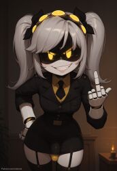 1futa ai_generated android ass balls big_ass big_breasts big_butt big_hips big_penis breasts cleavage clothed clothing coat dick dickgirl eyebrows eyelashes female futa_only futanari grin grinning grinning_at_viewer hair hair_ornament hands-free huge_cock indoors intersex j_(murder_drones) lips long_hair looking_at_viewer makeup murder_drones narrow_waist narrowed_eyes nose penis robot robot_girl robot_humanoid robot_penis seducing seductive seductive_eyes seductive_gaze seductive_look seductive_mouth seductive_pose seductive_smile silver_hair smile smile_at_viewer smiley_face smooth_balls smooth_penis smooth_skin solo solo_dickgirl solo_focus solo_futa testicles twintails velonix white_hair yellow_eyes yellow_penis