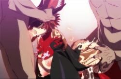 1girls 2boys abs all_fours animal_ear_fluff animal_ears animated ass bouncing_breasts breasts clothed_female_nude_male commentary_request commission cum dark-skinned_male dark_skin doggy_style ejaculation eyepatch fellatio female final_fantasy final_fantasy_xiv group_sex irrumatio large_breasts male mmf_threesome multiple_boys multiple_males nipples nude oral original pussy rabbit_ears rabbit_girl red_hair red_thighhighs s_doubt90 sex short_hair shorter_than_10_seconds shorter_than_30_seconds skeb_commission sound spitroast straight suhamaya tagme thick_thighs thighs threesome vaginal_penetration video viera warrior_of_light_(final_fantasy_xiv)