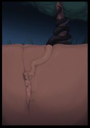 breath_holding breath_play dreadlocks eyes_closed gynesis_caine_(gynesisx) gynesisx lamia long_tail mercer_(gynesisx) mud muddy night night_sky quicksand sinking submerged tagme tree