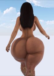 1girls 3d animated ass ass_jiggle back back_view big_ass breasts bubble_ass bubble_butt carmessi curvy curvy_figure dark-skinned_female dark_skin dat_ass fat_ass female female_only gala gif hair huge_ass jiggle loop nude nude_female solo solo_focus supertito thick_ass thick_thighs walk_cycle walking wide_hips woman