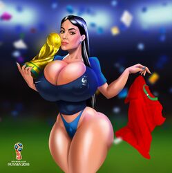 1girls 2018_fifa_world_cup alternate_version_available big_breasts bimbo black_hair breasts bursting_breasts busty cleavage clothing curvy dargoden digital_drawing_(artwork) digital_media_(artwork) eyelashes female female_only fifa fifa_2018 fifa_world_cup_trophy football france french_football_team hips hourglass_figure human human_only large_breasts legs light-skinned_female light_skin lips lipstick long_hair nipple_bulge portugal soccer_player soccer_uniform thick thick_ass thick_legs thick_lips thick_thighs thighs trophy upper_body voluptuous wide_hips world_cup