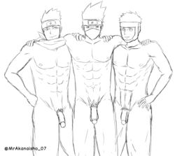 3boys boruto:_naruto_next_generations hatake_kakashi male male_only mr.akanaisho07 naruto naruto_(series) sarutobi_konohamaru yamato_(naruto)