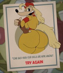 pilot saluki (cuphead) from cuphead (game) by luanctoons