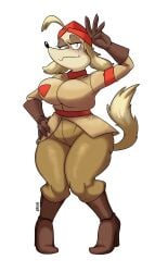 pilot saluki (cuphead) from cuphead (game) by kryadrawgin