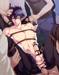 artist_request bondage boy_rape male male_only multiple_boys psycho-pass restrained shinya_kougami yaoi