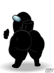 among_us bad_anatomy big_ass big_butt black_(among_us) black_body bubble_butt crewmate_(among_us) fat_ass fat_butt hindquarters kojoarts looking_at_viewer looking_back naughtypaw_(artist) shortstack ttherandom tthrandom tthrandom_rp what