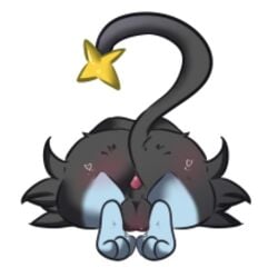 1:1 alpha_channel anus ass ball_squeeze ball_squish balls blush cuteskitty feral fluffy fluffy_balls fluffy_butt genitals glowstone2001 low_res luxray male nintendo paws pokémon_(species) pokemon pokemon_(species) raised_tail solo sploot squish thumbnail video_games