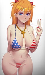 1girls 4th_of_july 5_fingers american_flag american_flag_bikini arms_behind_back artist_name asuka_langley_sohryu big_breasts bikini blue_eyes breasts_focus busty clothed clothed_female clothes clothing color colored crucifix curvaceous curvy curvy_body curvy_female curvy_figure female female_focus female_only fingernails flag ginger_hair hourglass_figure large_breasts light-skinned_female light_skin long_hair looking_at_viewer mostly_nude nail_polish national_personification navel necklace neon_genesis_evangelion orange_hair pale pale-skinned_female pale_skin peace_sign phat_smash plain_background red_nails redhead revealing_clothes simple_background solo solo_female solo_focus standing swimsuit tagme thick_thighs thigh_gap thin_waist uncensored v voluptuous white_background wide_hips