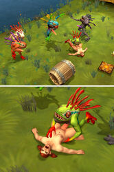 3d dwarf dwarf_(warcraft) erontauren female gangbang interspecies male male/female murloc rape sex world_of_warcraft