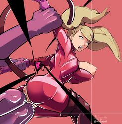 ahe_gao ann_takamaki big_breasts breasts breasts_out diphallia diphallism double_penetration female implied_rape latex latex_suit male multi_penis ntazrael penis persona persona_5 pigtails shadow_kamoshida tagme