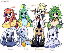 6+girls adorable big_breasts breasts centaur_girl centorea_shianus character_name chibi chibi_style cleavage cute cute_face dryad fangs female_only kii_(monster_musume) lala_(monster_musume) lamia looking_at_viewer miia_(monster_musume) mob_face monster_girl monster_musume_no_iru_nichijou murgoten oct_(monster_musume) ogre_girl scylla slime_girl smile suu_(monster_musume) tagme take_your_pick tionishia_(monster_musume) wholesome wink yukio_(monster_musume)