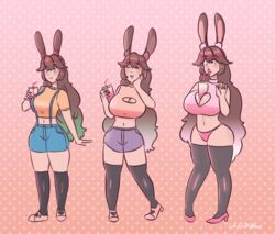 ass_expansion bimbo bimbofication breast_expansion bunny_girl identity_death inkyfluffdraws transformation transformation_sequence