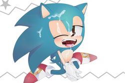 absurd_res anthro bodily_fluids brown_eyes classic_sonic classic_sonic_(universe) cub cum cum_everywhere cum_in_mouth cum_inside cum_on_face eulipotyphlan futuregalaxea genital_fluids hedgehog hi_res male mammal messy mobian_hedgehog satisfied sega solo sonic_(series) sonic_the_hedgehog tailwag young