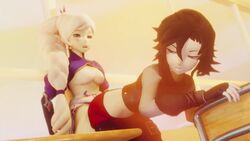 1futa 1girls 3d amateurthrowaway animated ass assjob blender buttjob clothing female futa_on_female futanari human intersex mating_press ponytail ruby_rose rwby short_hair sound teasing video weiss_schnee white_hair