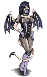 corruption corset high_heels horns hyuuga_hinata naruto re-maker succubus wings