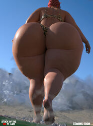 1girls 3d animal_print ass bbw big_ass bikini chubby chubby_female dat_ass enormous_ass faceless faceless_female fat_ass feet female giantess gigantic_ass gts gtsx3d huge_ass hyper hyper_ass large_ass leopard_print leopard_print_bikini massive_ass panties print_bikini size_comparison size_difference thick_ass thick_thighs underwear walking