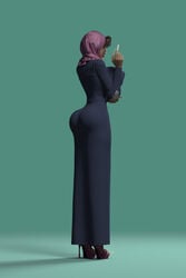 ass bimbo dress futanari gif_author high_heels muslim muzzie platform_heels