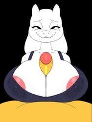 1boy 1boy1girl 1girls 2d animated anthro beat_banger big_areola big_breasts big_nipples bra breasts color female frame_by_frame frisk huge_areola huge_nipples komdog komponi nipple_bulge paizuri smile titjob toriel toriel_beat_banger undertale