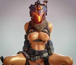 armor breasts helmet holo_pilot llamasarepink pilot_(titanfall) titanfall