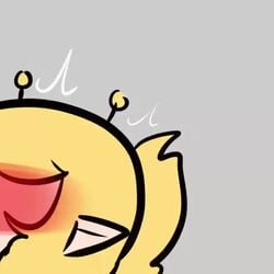 animated antennae anthro bee bee_girl blonde_hair blush breasts female hair_bun haloowl honey masturbation no_sound pointy_ears pussy_juice tagme video wings