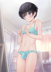 1boy bow_panties femboy male male_only onomi9ta penis penis_under_clothes solo trap