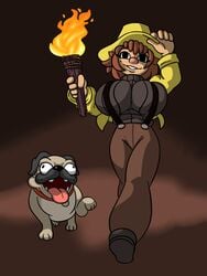 ana_spelunky canine female large_breasts looking_at_viewer monty spelunky spelunky_2 toni_oni