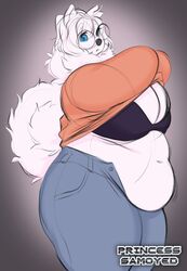 1girls bbw breasts canine chubby cumu furry glasses princesssamoyed