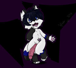 anthro arctic_fox big_penis bodily_fluids canid canine chibi claws collaboration dripping fox genital_fluids genitals happy huge_cock hyper hyper_genitalia hyper_penis leaking leaking_precum male mammal medial_ring navel navel_piercing open_mouth pawpads penis piercing plantigrade precum shortstack solo toe_claws tongue tongue_out tongue_piercing twifoxy twinkletwilight vexxus_(vxserenade) vxserenade