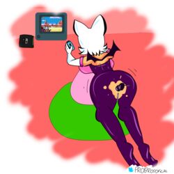 anal_beads anal_insertion anal_juice anal_masturbation anal_object_insertion anal_sex anus ass ass_focus ass_juice ass_shake ass_up big_ass black_clothing distracted female female_focus female_only furry furry_ears furry_only joycon_controller latex_stockings nintendo nintendo_switch peach_ass playing_videogame pussy pussy_juice rouge_the_bat sega sex_toy solo sonic_(series) sonic_mania sonic_the_hedgehog_(series) sonic_x tawagoto_(probros) torn_bodysuit torn_clothes twitter_username white_hair