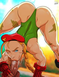 1girls :>= angry_dragon balls blonde_hair blowjob blowjob_face blue_eyes blurry_background cammy_white camo_print capcom cock_worship dark-skinned_male dark_skin dynamic_pose fellatio fellatio_face female female_only gloves hat interracial leotard long_hair looking_at_viewer one_eye_closed oral oral_penetration oral_sex penis penis_grab pose pumpkinsinclair saliva scar scar_on_face signature solo solo_female street_fighter sweat sweating thong_leotard toned toned_female twin_braids unseen_male_face upside-down vacuum-like_fellatio vacuum_blowjob vacuum_fellatio vacuum_suck very_high_resolution