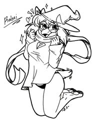 anthro ass caprine deltarune female_ralsei fur furry glasses goat hat ralsei rule_63