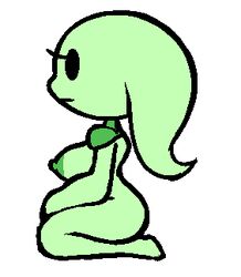 1girls 2021 anthro bella_(screwroot) breasts completely_nude expressionless female female_focus female_only flora_fauna full_body hand_on_leg kneeling mob_face naked naked_female nipples nude nude_female nudity oc on_knees original_character screwroot side_view small_image solo solo_female solo_focus super_deepthroat_game white_background