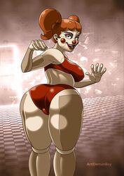 artidemonboy ass baby_(fnafsl) back blue_eyes breasts circus_baby circus_baby_(fnaf) five_nights_at_freddy's five_nights_at_freddy's:_sister_location red_hair sister_location solo thighs