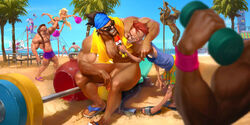 beach draven league_of_legends male outside pool_party_draven pool_party_series tagme