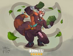 ailurid anthro hi_res krepht male male/male mammal muscular red_panda solo warrior