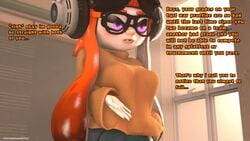 3d english_text garry's_mod glasses gmod goggles goggles_on_head inkling inkling_meggy large_breasts leviantan581re meggy_spletzer milf orange_hair purple_eyes sfm smg4 source_filmmaker splatoon tagme tentacle_hair text threesome