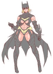 1girls abs batgirl batgirl_(stephanie_brown) blonde_hair dc dc_comics female female_only medium_breasts muscular_female natedecock redesign solo stephanie_brown thick_thighs