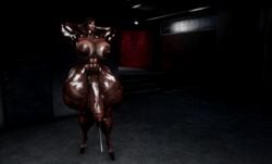 3d abs dark-skinned_female dark-skinned_futanari futa_only futanari high_heels huge_breasts huge_cock muscular muscular_female muscular_futanari second_life shiny_skin standing thesusman thick_thighs