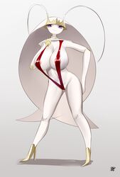 anthro big_breasts bikini breasts bug female high_heels large_hair nintendo pheromosa pokémon_(species) pokemon pokemon_(species) pokemon_sm pokemon_usm red_bikini sana!rpg sling_bikini ultra_beast white_skin