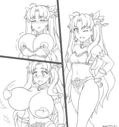 1girls abridged-satoko breast_expansion breasts convenient_censoring fate/grand_order fate_(series) huge_breasts ishtar_(fate/grand_order) large_breasts wip