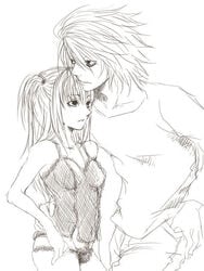 artist_request death_note female human l_lawliet male misa_amane tagme