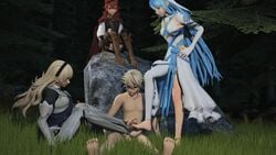 1boy 3d 3d_(artwork) 3girls anna_(fire_emblem) anna_(fire_emblem_warriors) assertive assertive_female azura_(fire_emblem) barefoot clothed_female_nude_male completely_naked completely_nude completely_nude_male corrin_(fire_emblem) corrin_(fire_emblem)_(female) corrin_(fire_emblem)_(male) cousins double_footjob dragon_girl feet femdom fire_emblem fire_emblem_fates fire_emblem_warriors foot_fetish footjob incest multiple_girls nintendo only_one_naked oscarkim123 penis pointy_ears selfcest source_request toeless_legwear toes two-footed_footjob