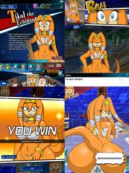 1girls ahegao bandages big_butt bottomless bottomless_female breasts canastus curvy dreadlocks female furry looking_at_viewer mammal massive_butt monotreme orange_fur sonic_(series) sonic_adventure tail thighs tikal_the_echidna wide_hips yu-gi-oh! yu-gi-oh!_duel_links yuu-gi-ou_duel_monsters